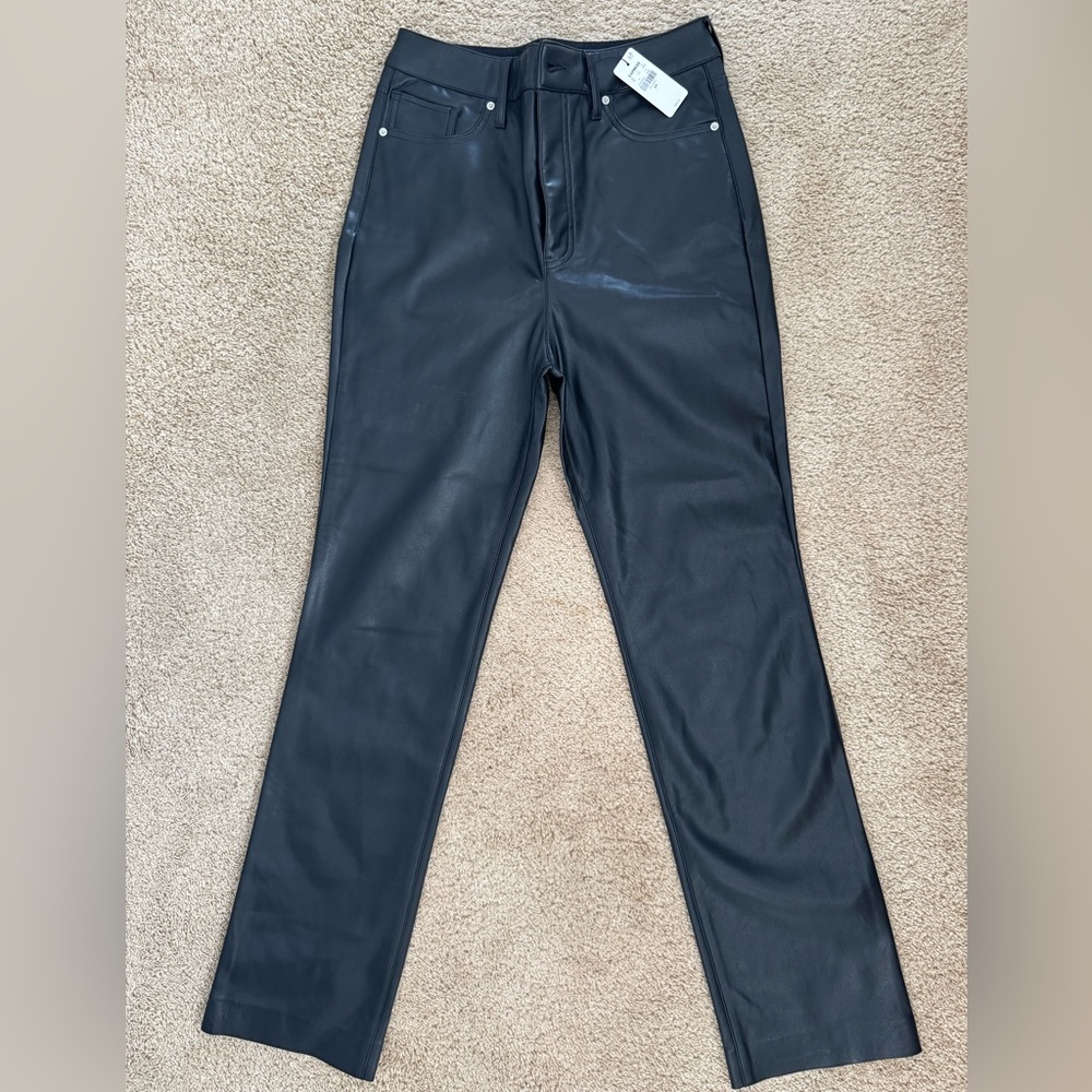 Express Charcoal Leather Pants